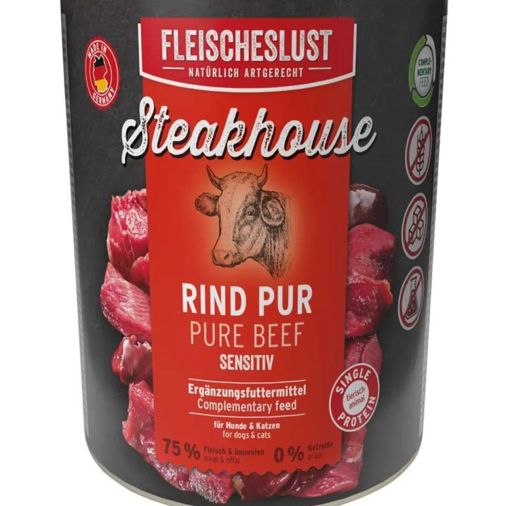Steakhouse|Fleischeslust>Futterfreund Steakhouse - Rind pur 800g