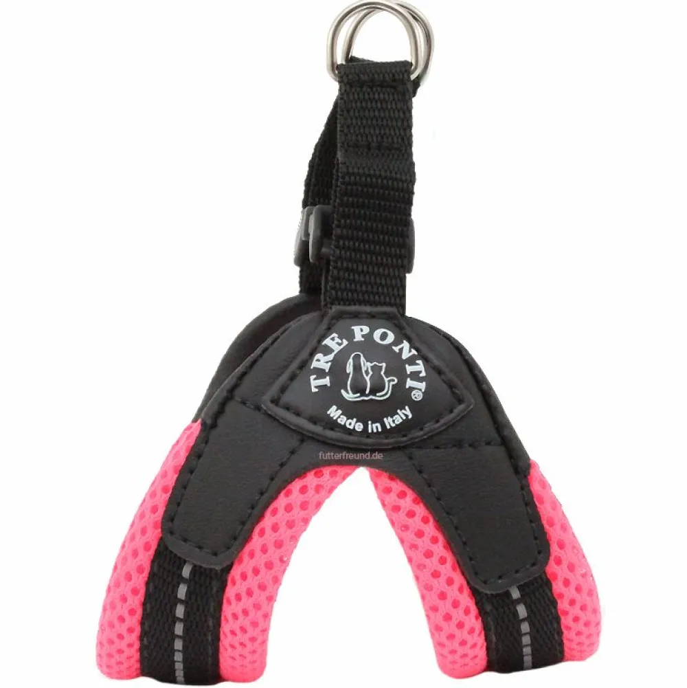 Halsbänder, Leinen & Geschirre>Futterfreund Tre Ponti Easy Fit Soft-Geschirr NEON, atmungsaktiv, rosa