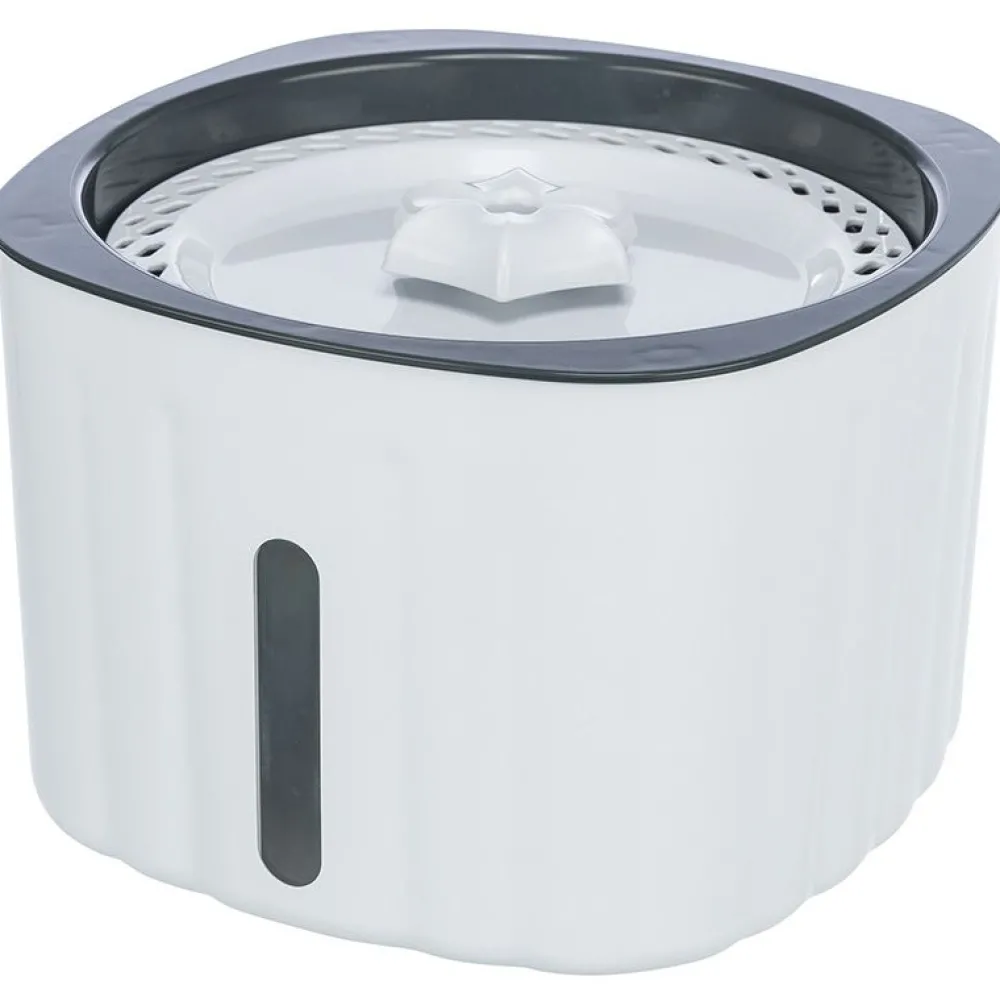 Trinkbrunnen>Futterfreund Trinkbrunnen Flower, 2l, weiß/grau
