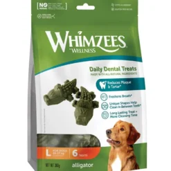 Zahnpflege>Futterfreund Whimzees Dog Snack Alligator/Krokodil L, 6 Stück