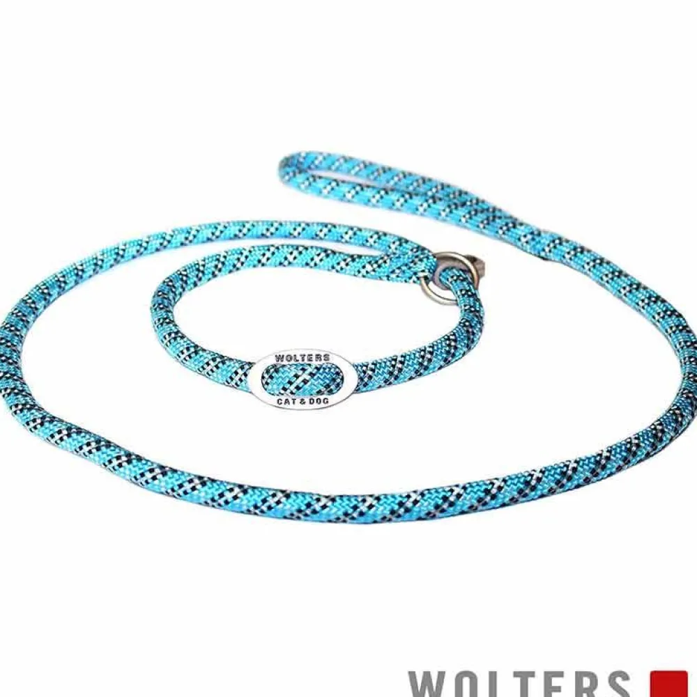 Halsbänder, Leinen & Geschirre>Futterfreund Wolters Moxonleine Everest, reflektierend, aqua/schwarz