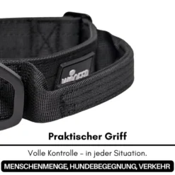 Halsbänder, Leinen & Geschirre>Futterfreund Woofed Nylon Tactical, Halsband, Griff, deep black