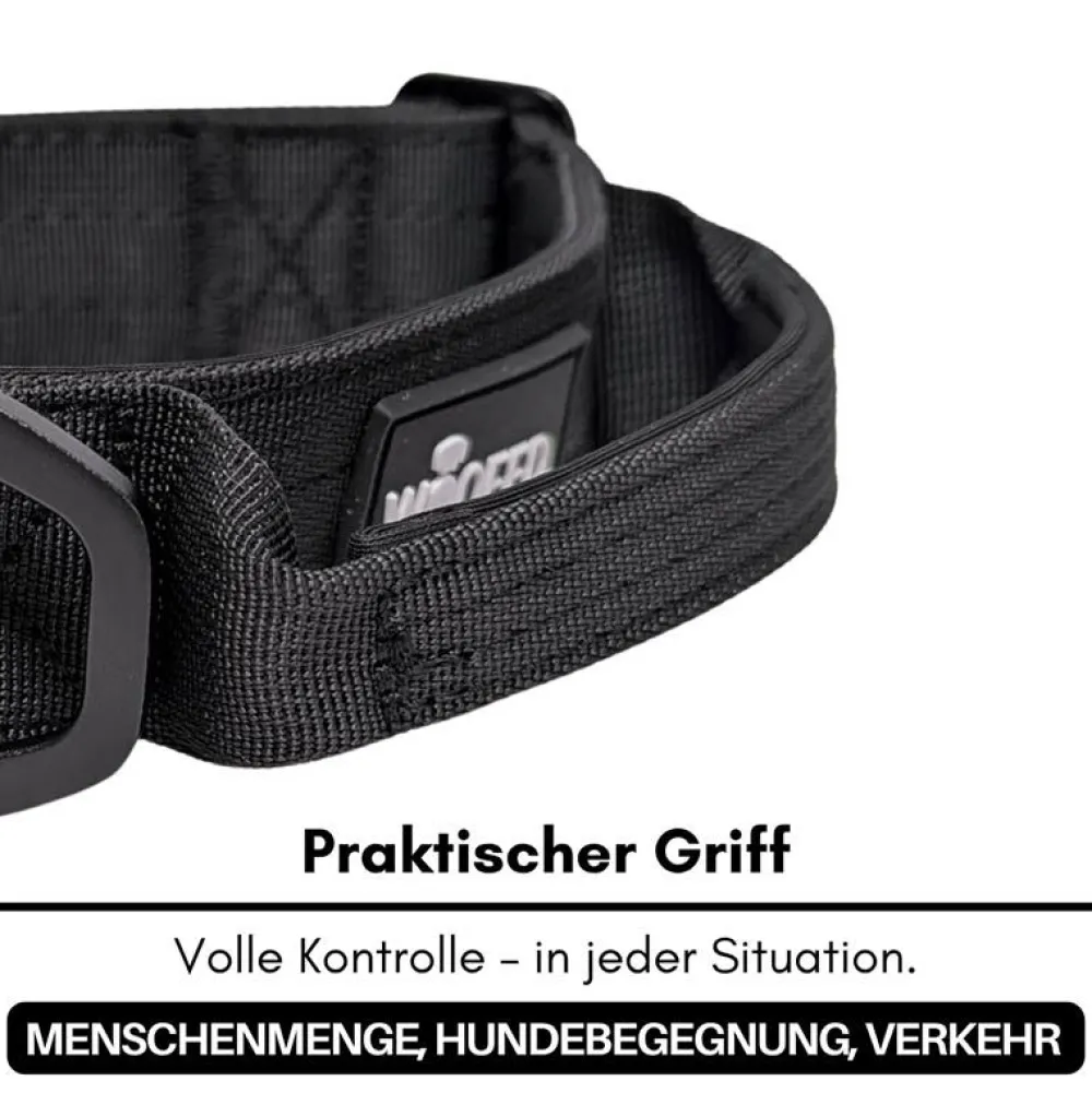 Halsbänder, Leinen & Geschirre>Futterfreund Woofed Nylon Tactical, Halsband, Griff, deep black