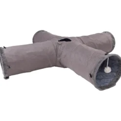 Katzen Schlafplatz|Katzenspielzeug>Futterfreund ZOOPREME Katzentunnel Cross 125 cm, grau