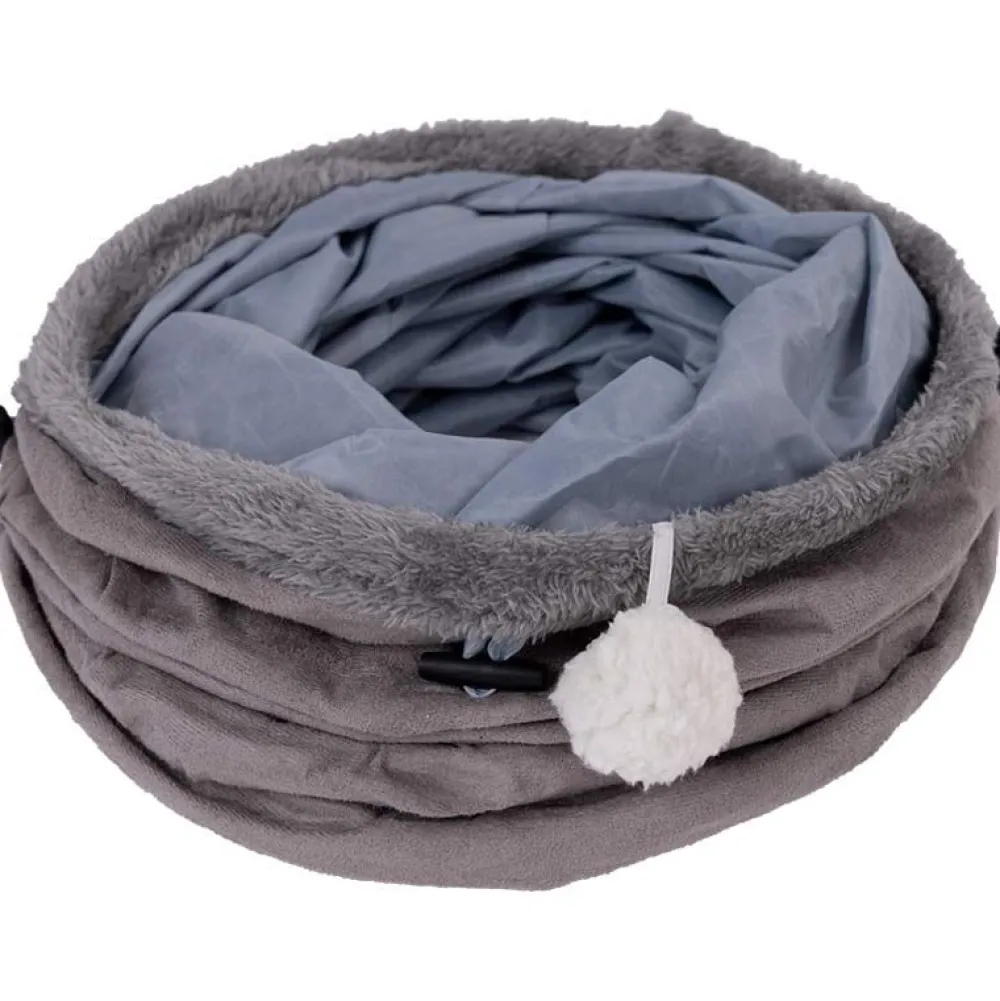 Katzen Schlafplatz|Katzenspielzeug>Futterfreund ZOOPREME Katzentunnel Line 125 cm, grau