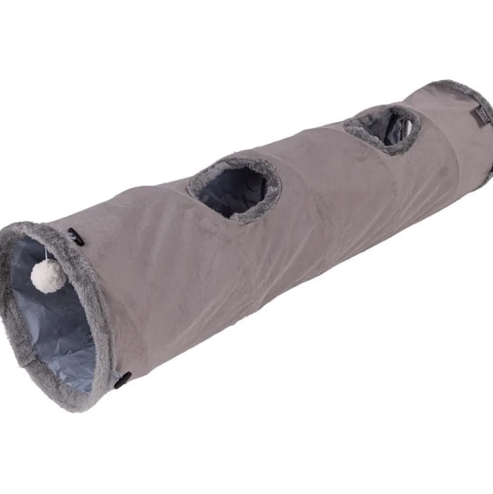 Katzen Schlafplatz|Katzenspielzeug>Futterfreund ZOOPREME Katzentunnel Line 125 cm, grau